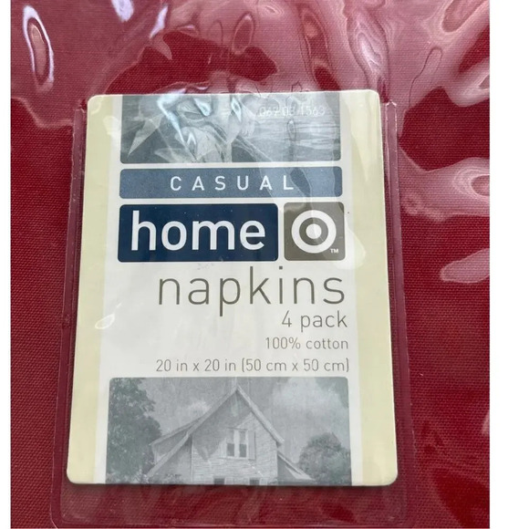 Target Home Casual RED Napkins 4 Pack 20in X 20in NEW - Picture 2 of 5